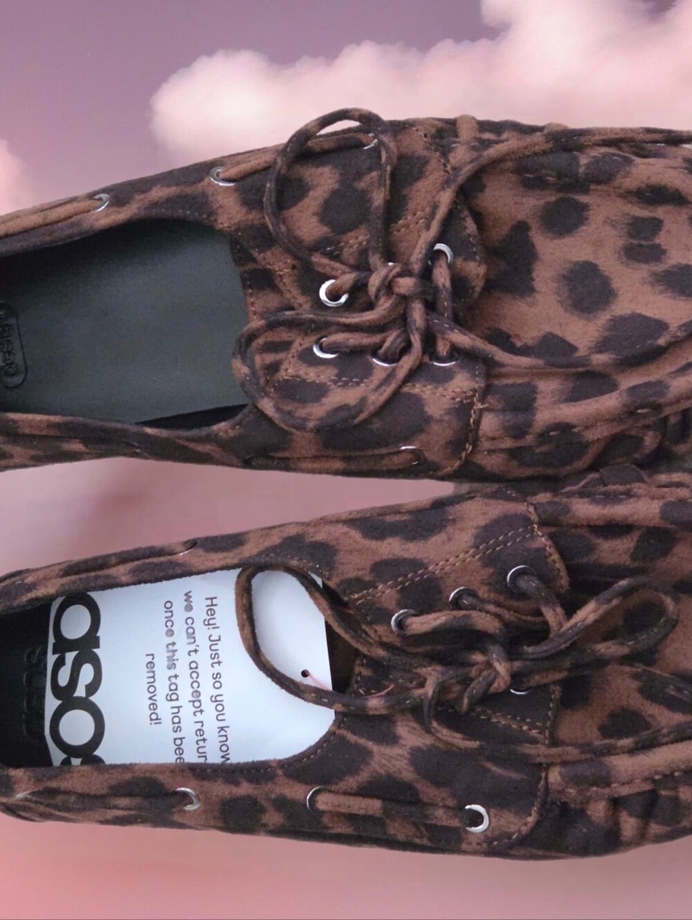 New Asos leopard loafers shoes Women us size 8